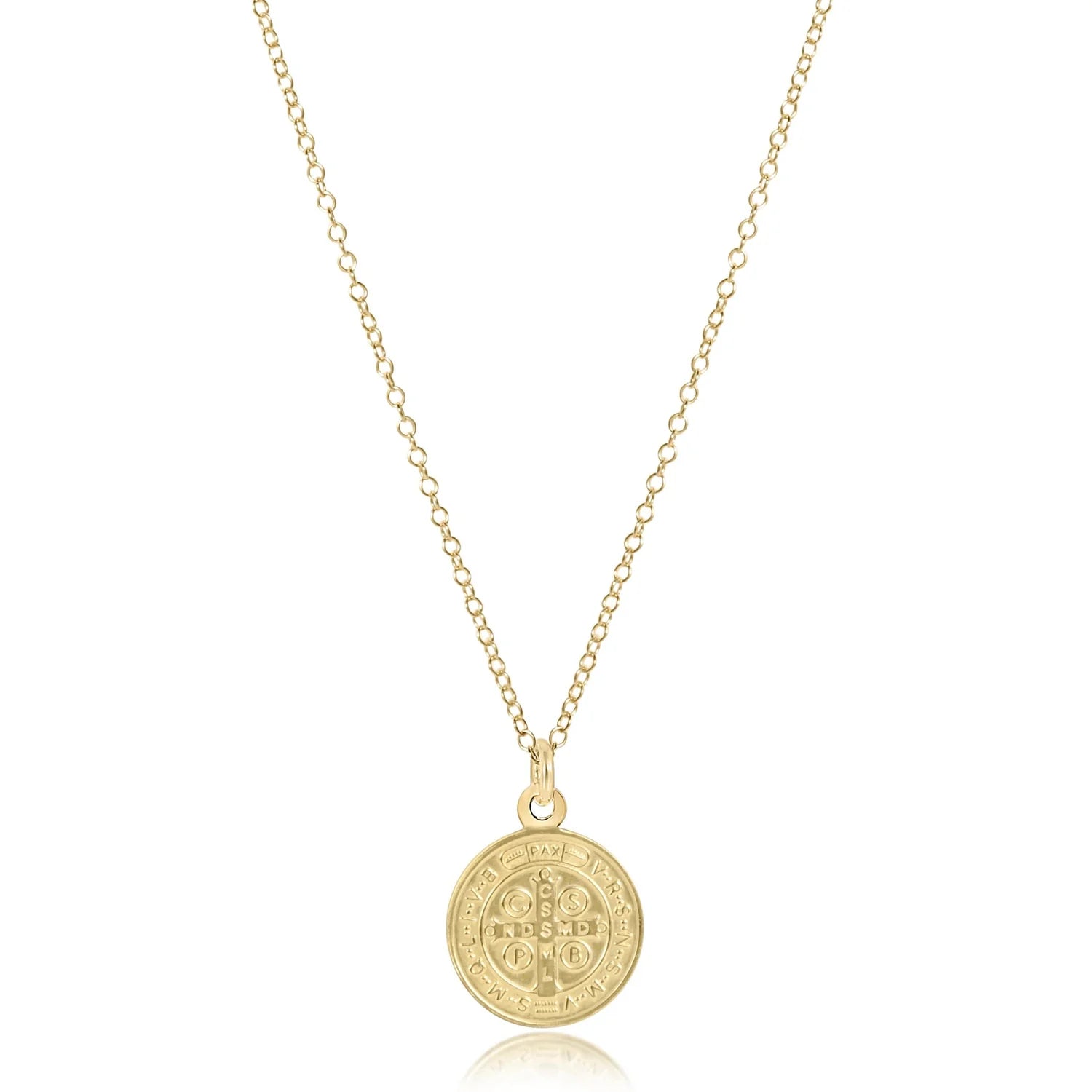 Gold Blessing Disc Necklace