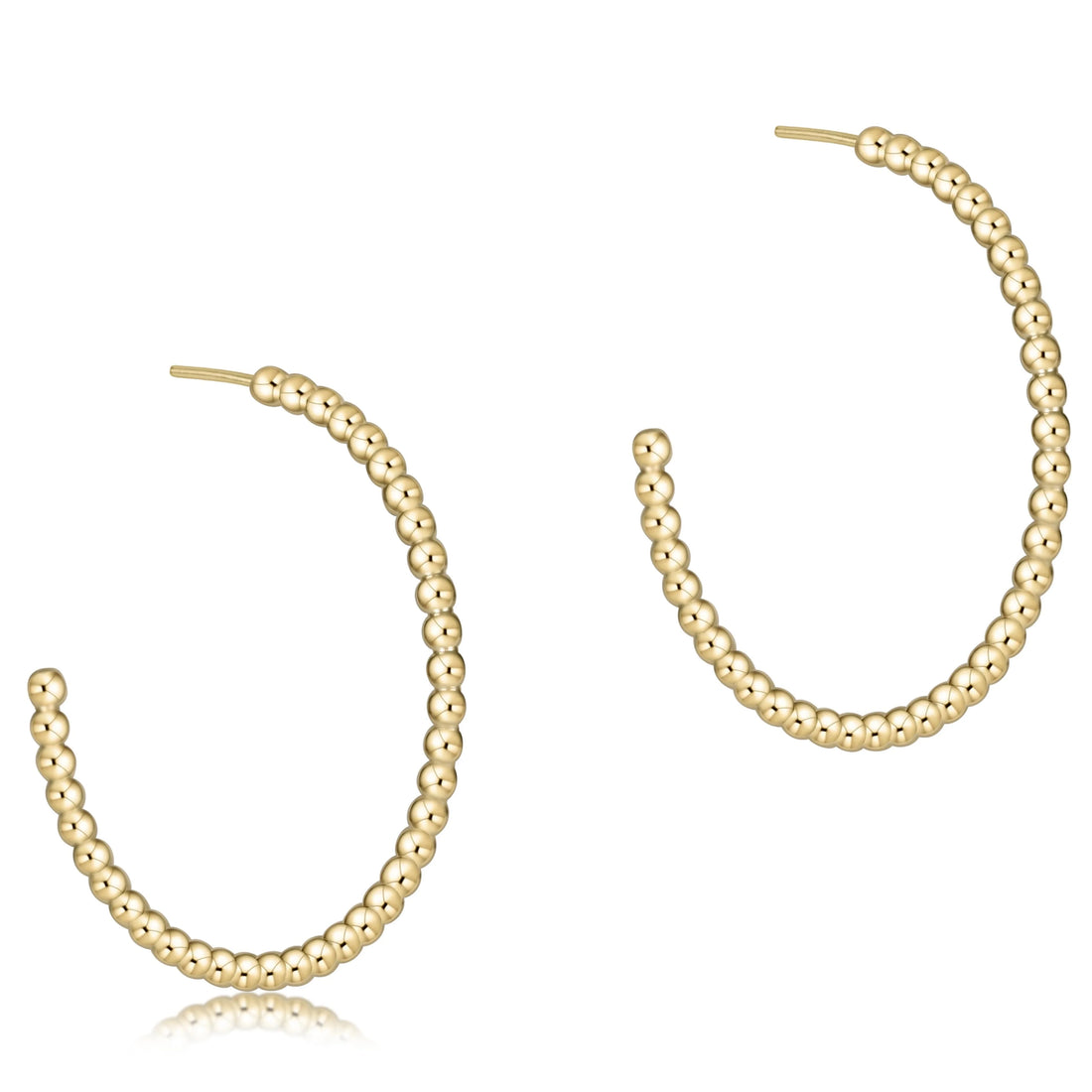 2mm Beaded 1.25" Post Hoop