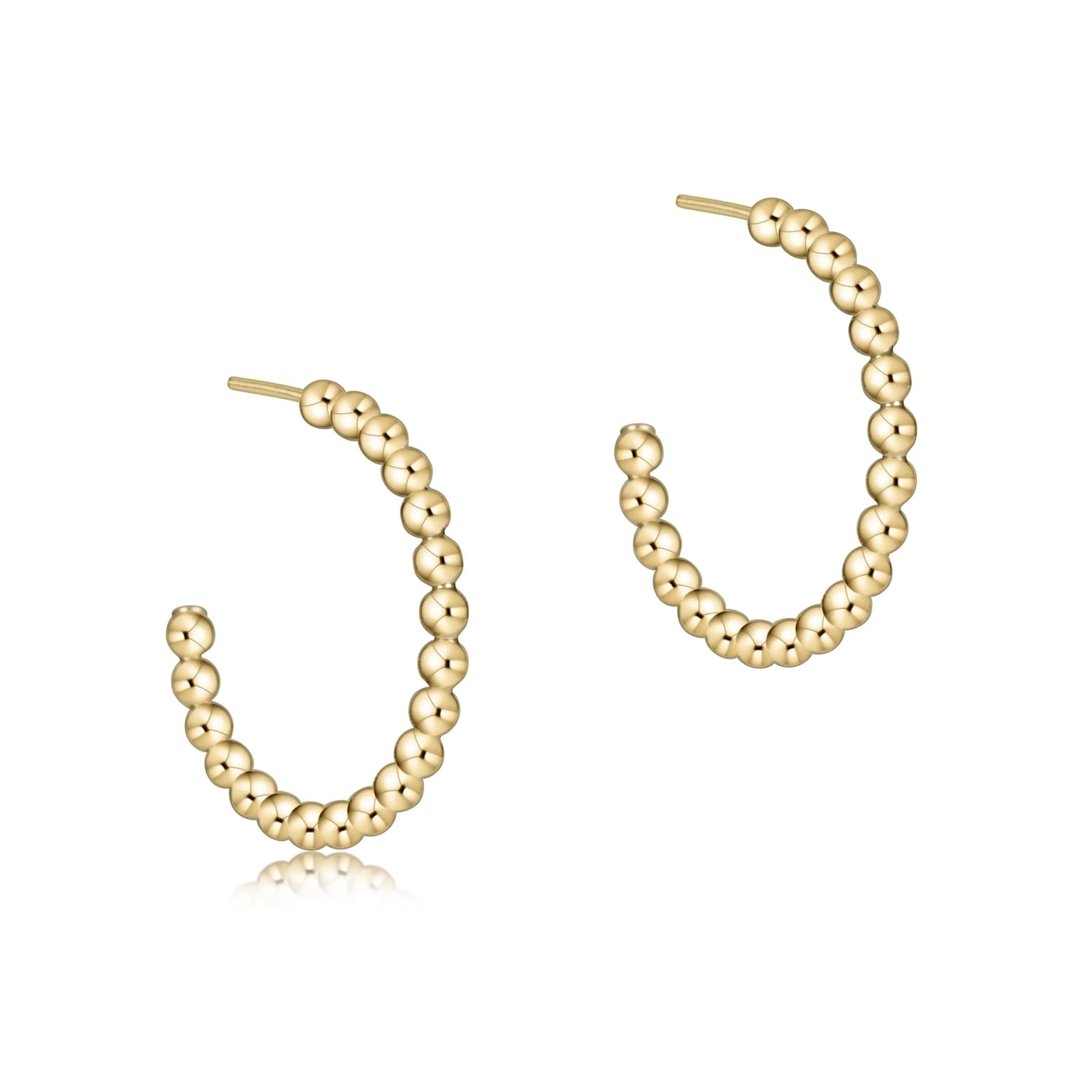 2mm Beaded 1" Post Hoop