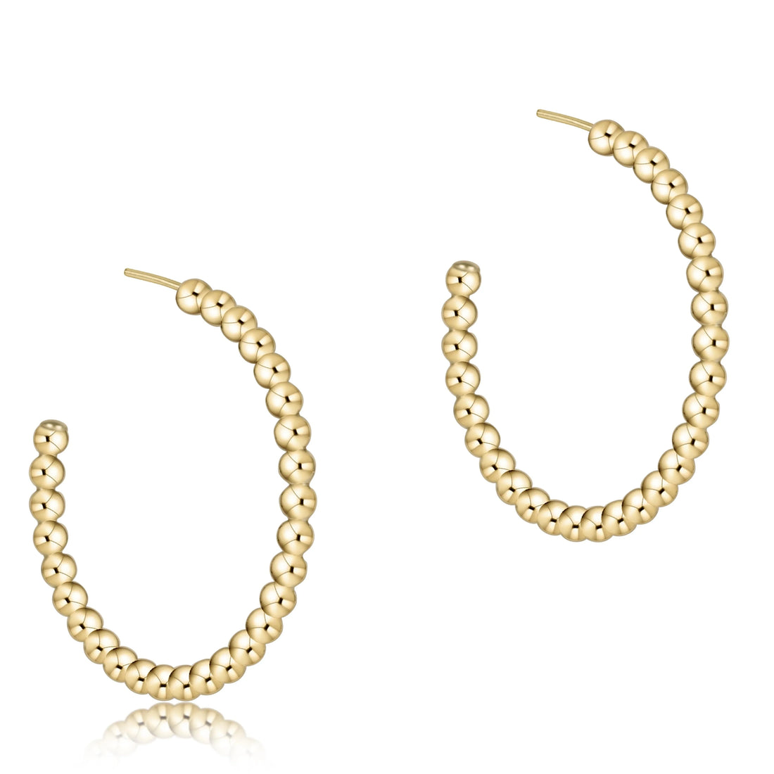 3mm Beaded 1.25" Post Hoop