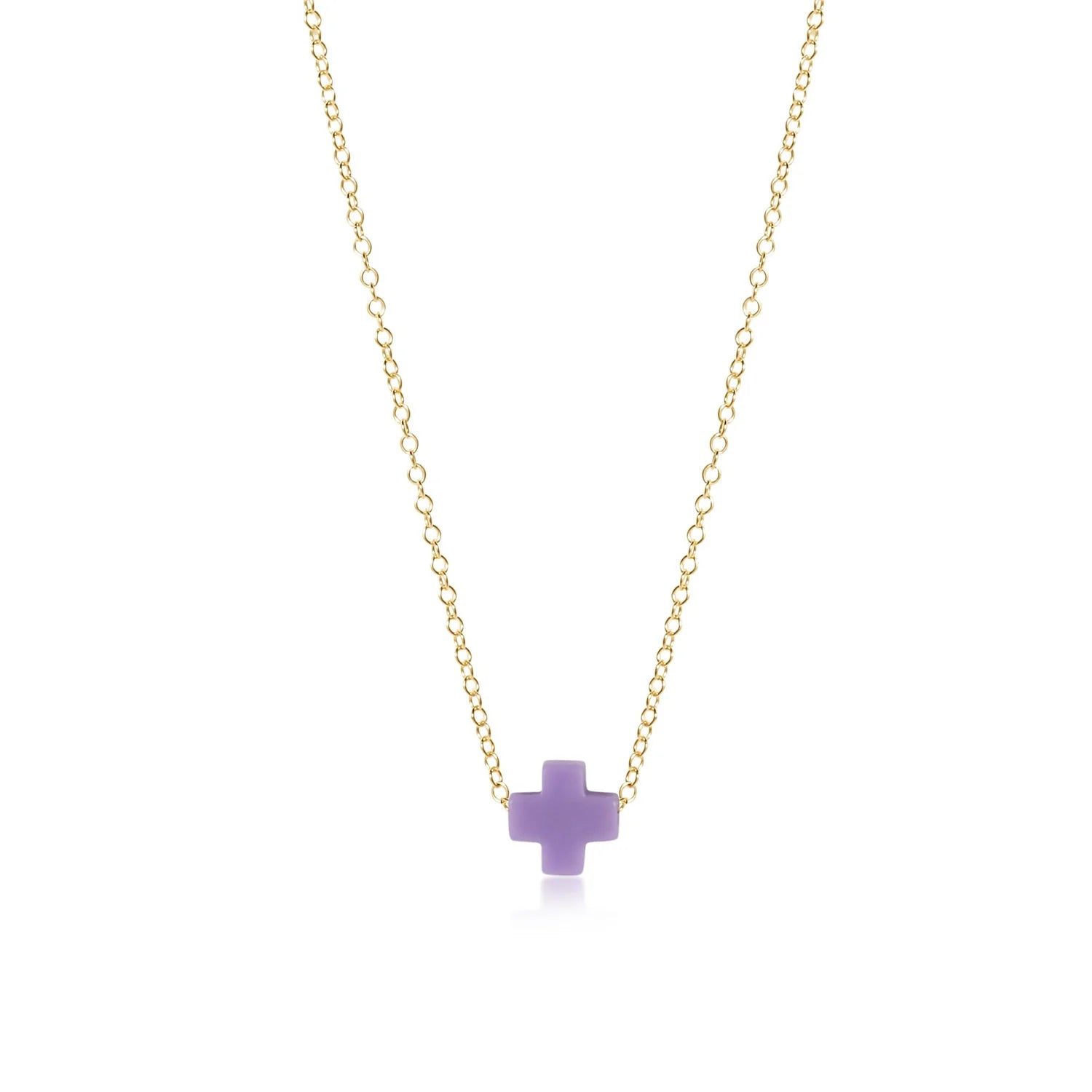 Egirl Signature Cross Necklace-Purple