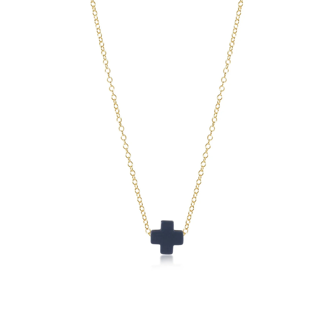Egirl Signature Cross Necklace-Navy