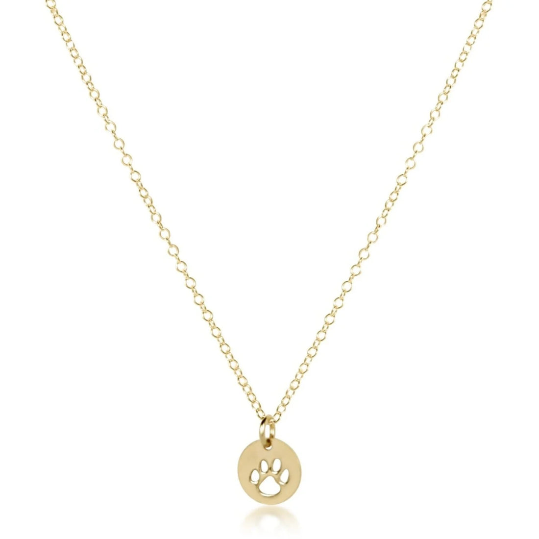 Gold Paw Print Disc Necklace Collection