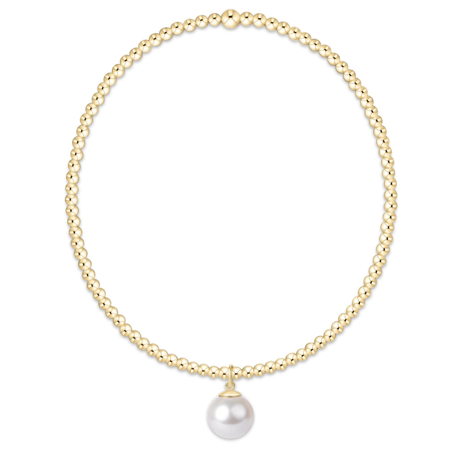 Gold with Pearl Bead Charm