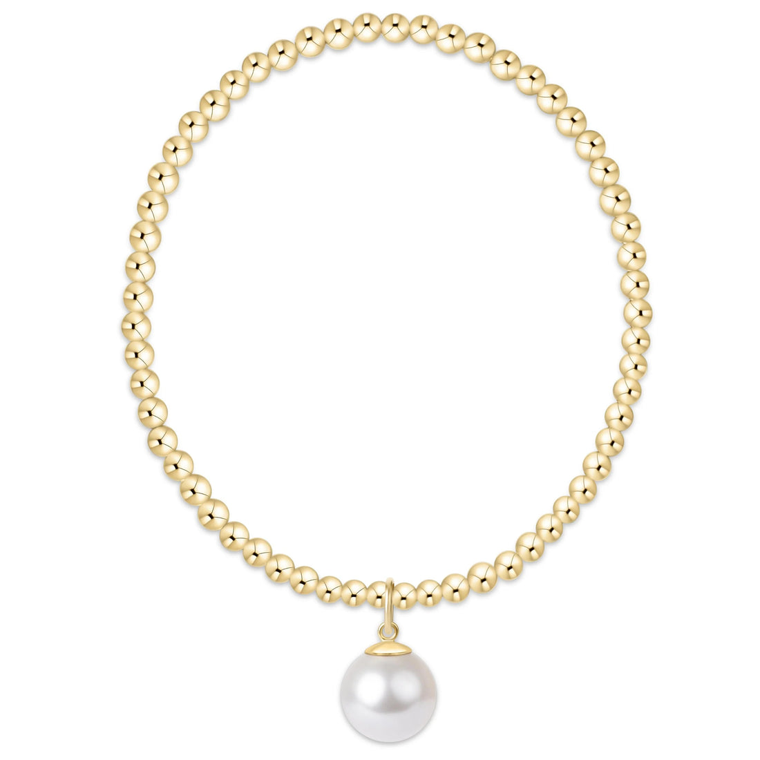 Gold with Pearl Bead Charm