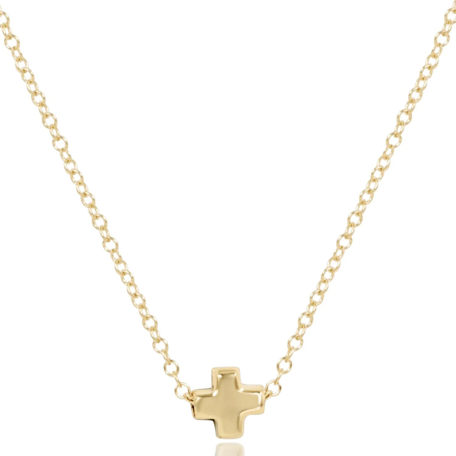 Egirl Small Signature Cross Necklace-Gold