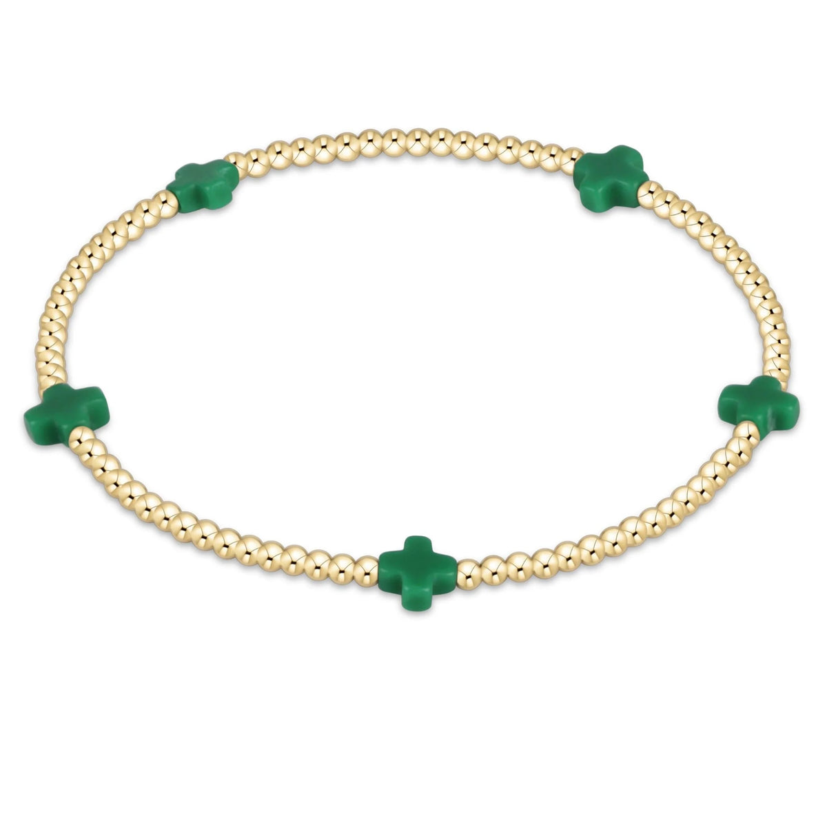 egirl Signature Cross 2mm- Emerald