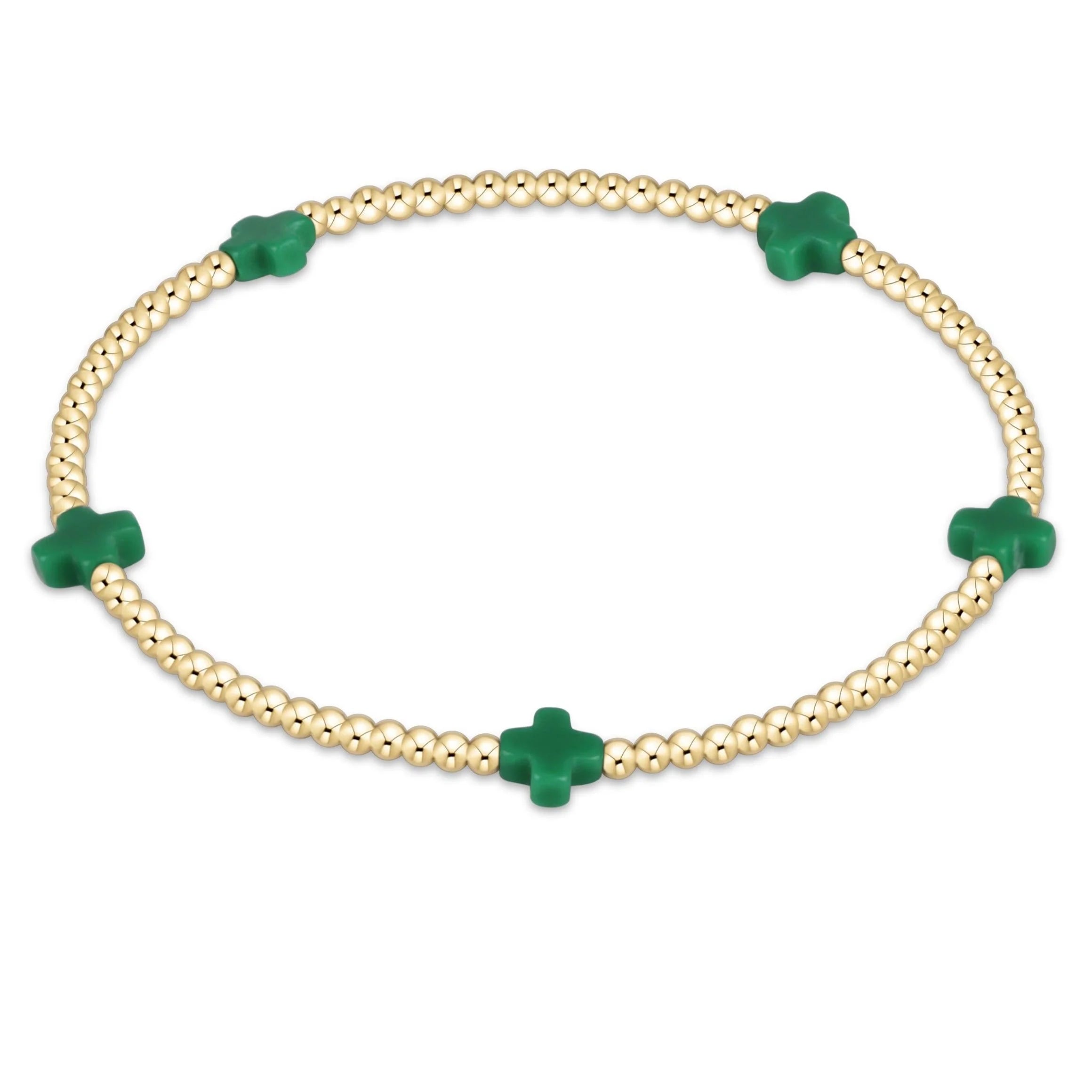 egirl Signature Cross 2mm- Emerald