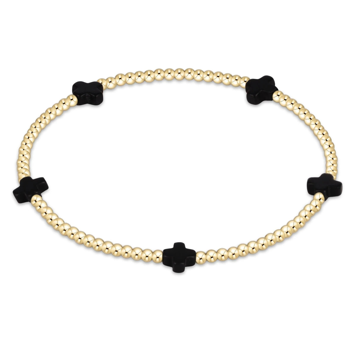 Signature Cross Small 2mm Onyx