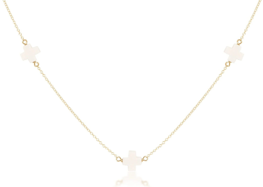 Simplicity Signature Cross White 15"