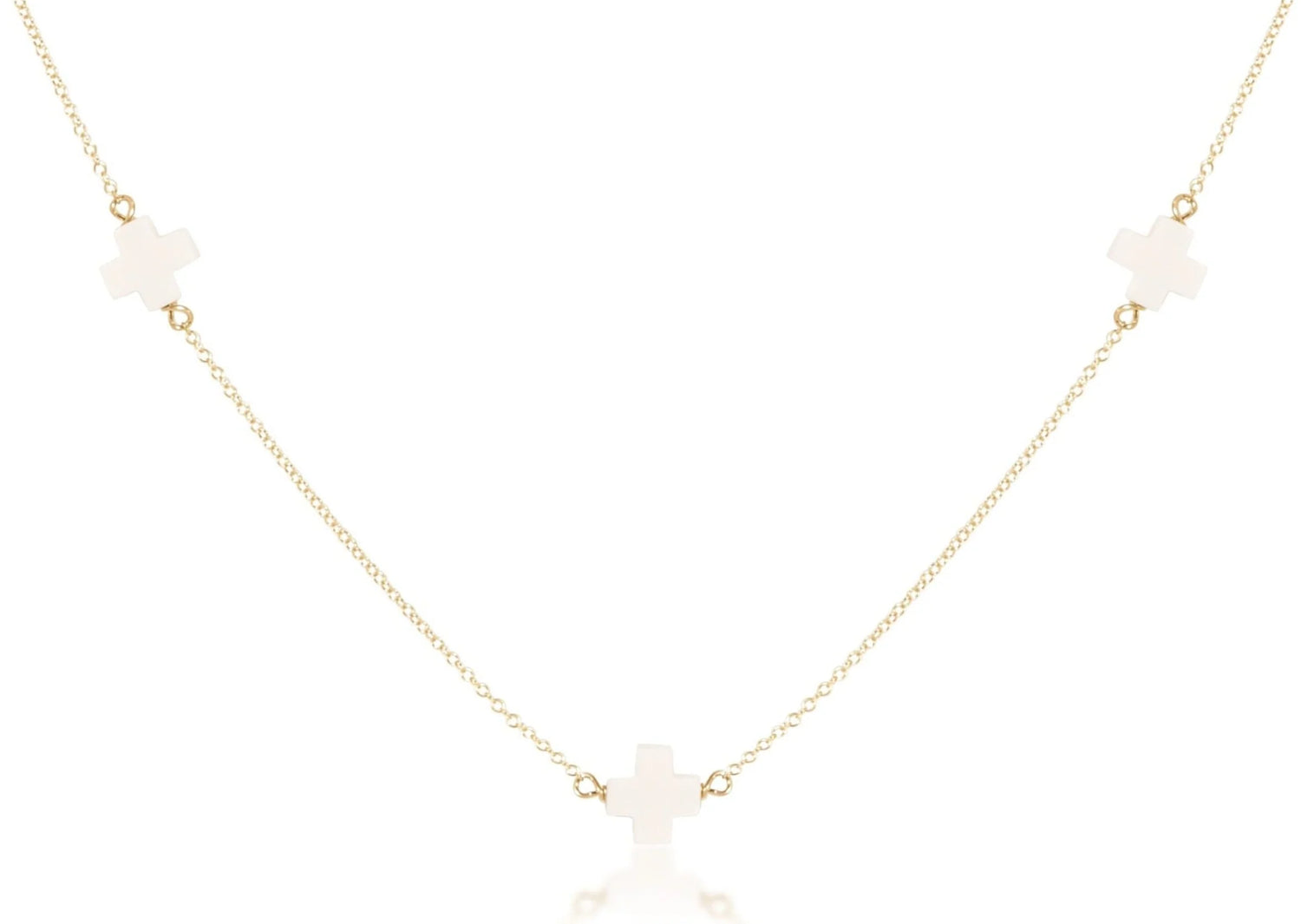 Simplicity Signature Cross White 15"