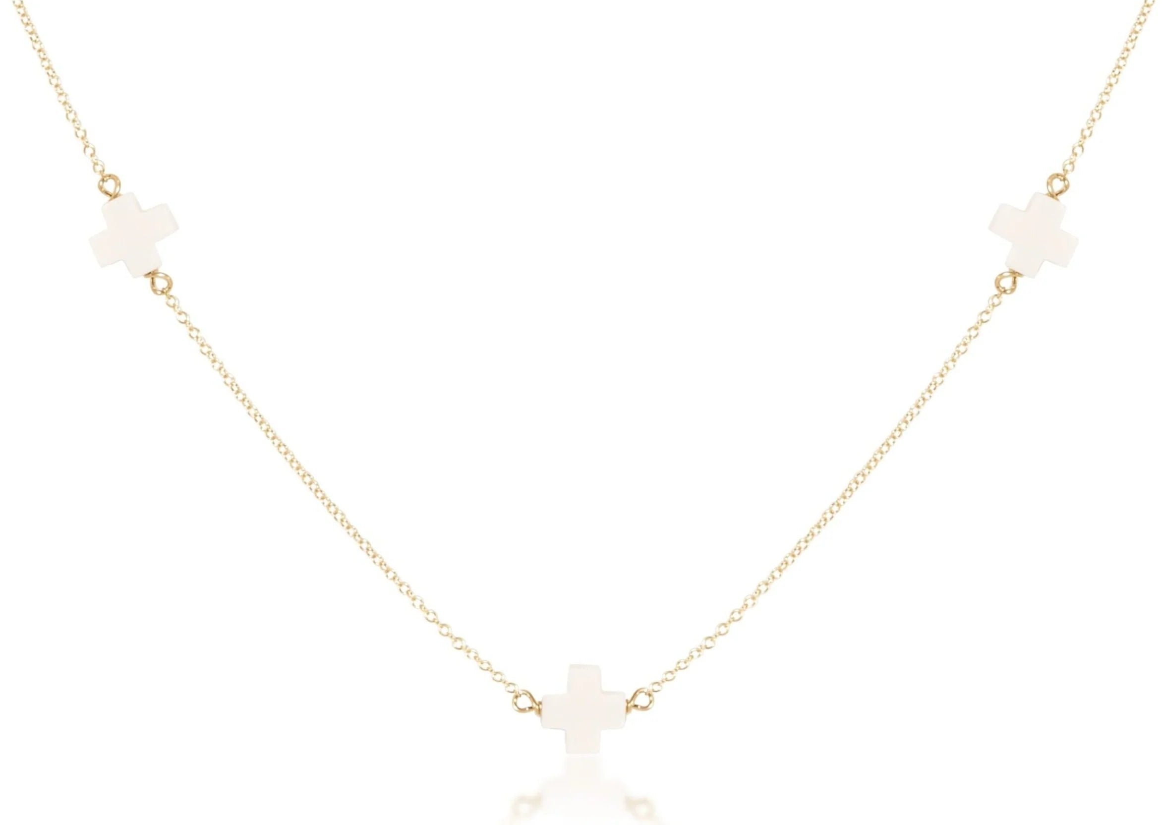 Simplicity Signature Cross White 15"