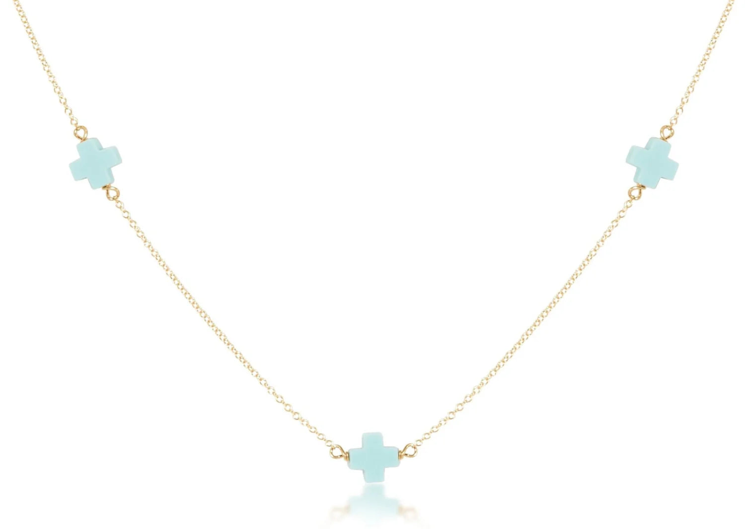 Simplicity Signature Cross 15"-Turquoise