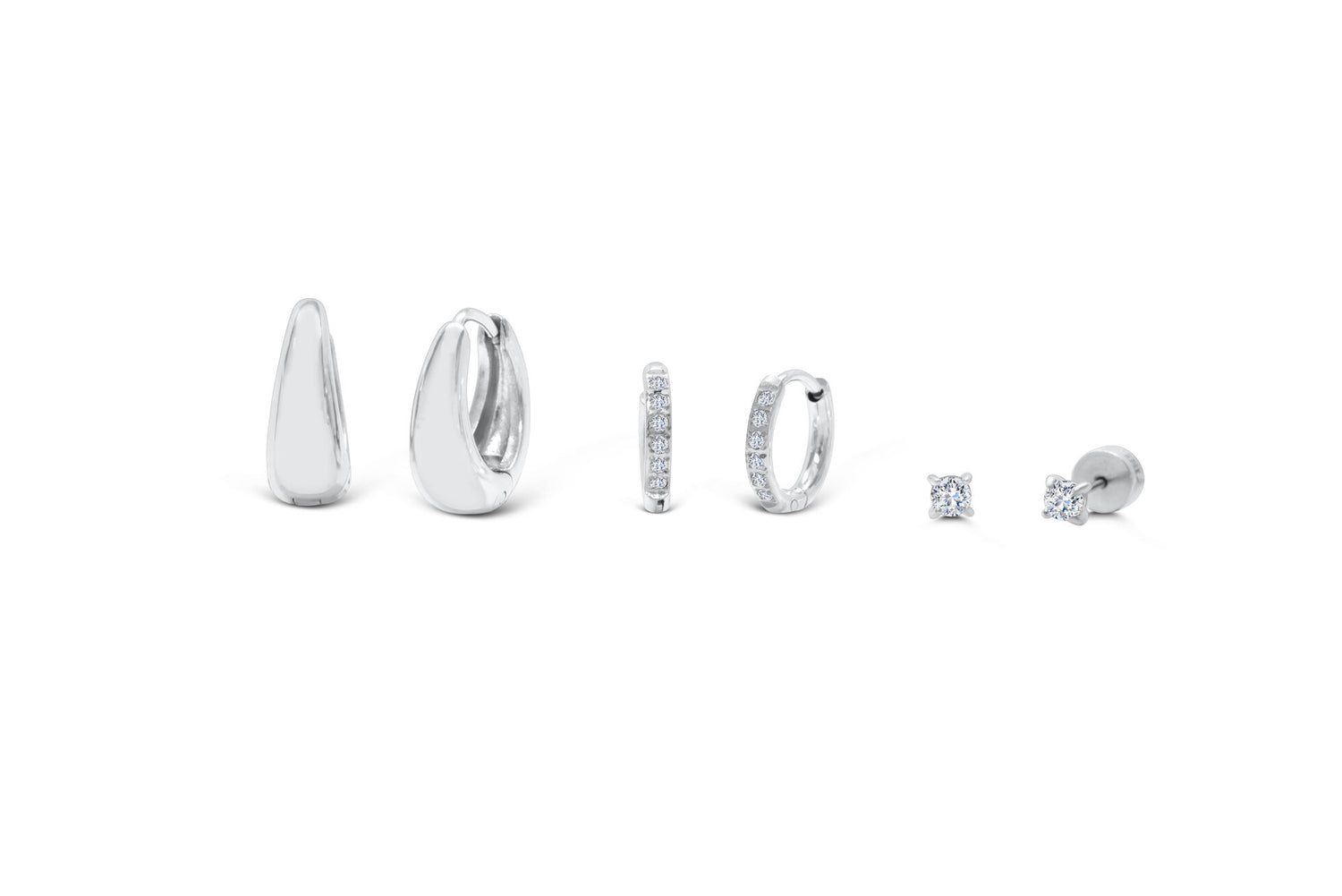 Bold Hoop Swoop Earring Set