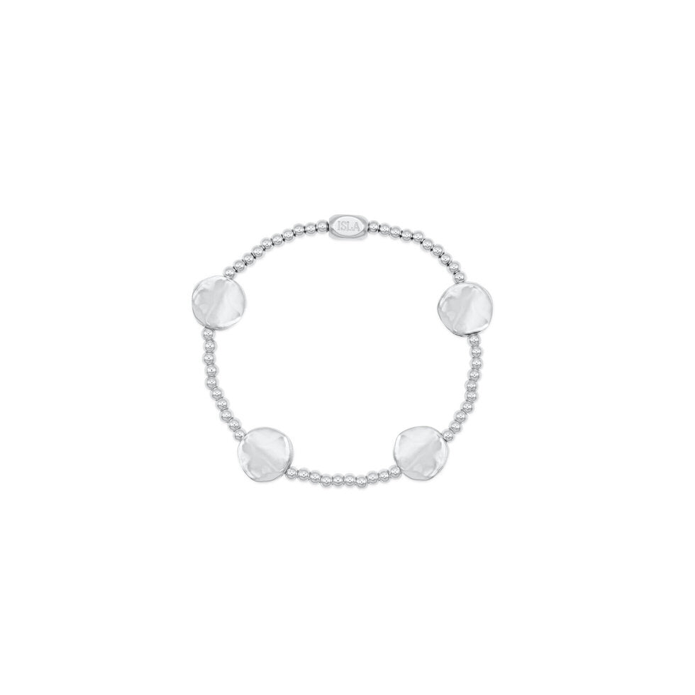 Hammered Stretch Bracelet - "Here and there"