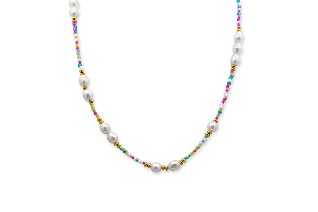 Beads of Paradise Necklace - Colors of the Sea - Carnivale