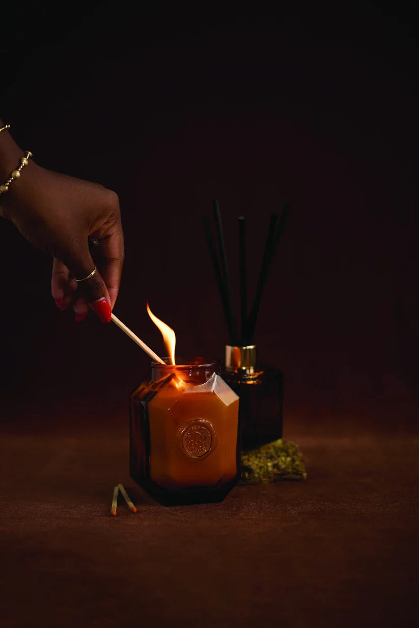 Leather &amp; Smoke Botanica Candle