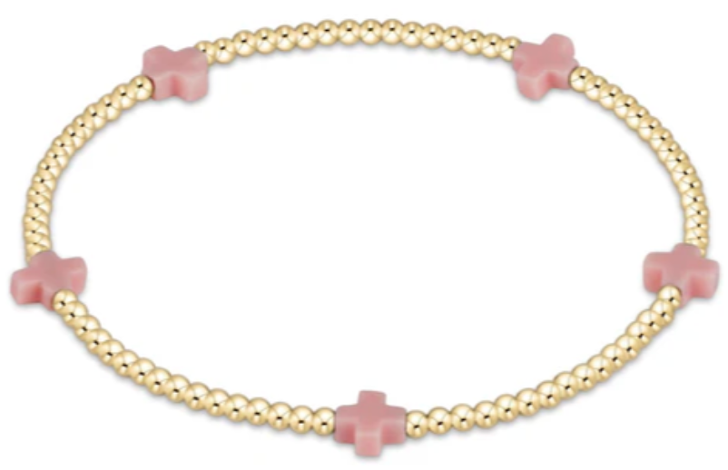 Signature Cross Small 2mm Pink