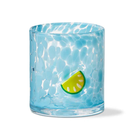 Lime Slice Confetti Glass