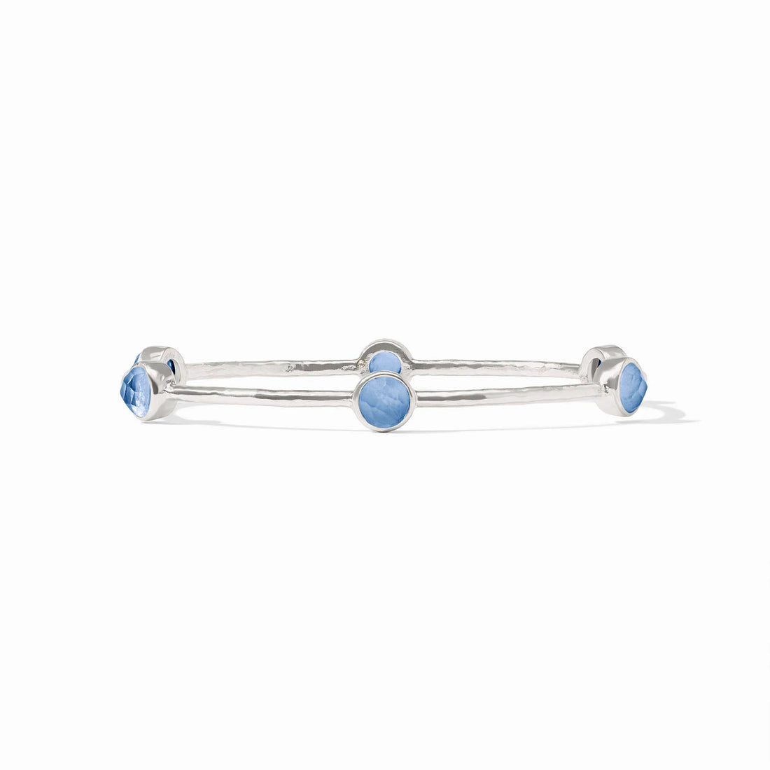 Milano Luxe Bangle- Silver- Blue