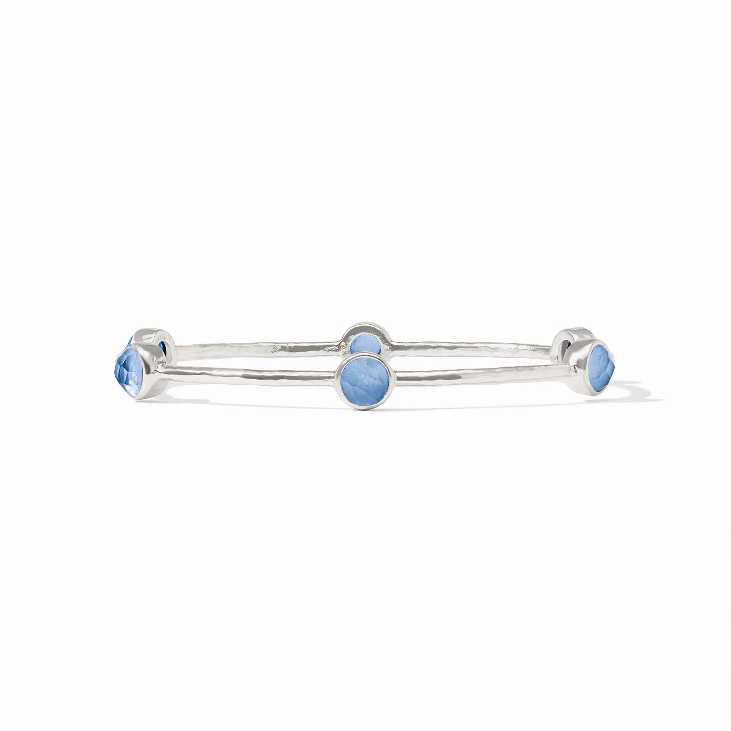 Milano Luxe Bangle- Silver- Blue