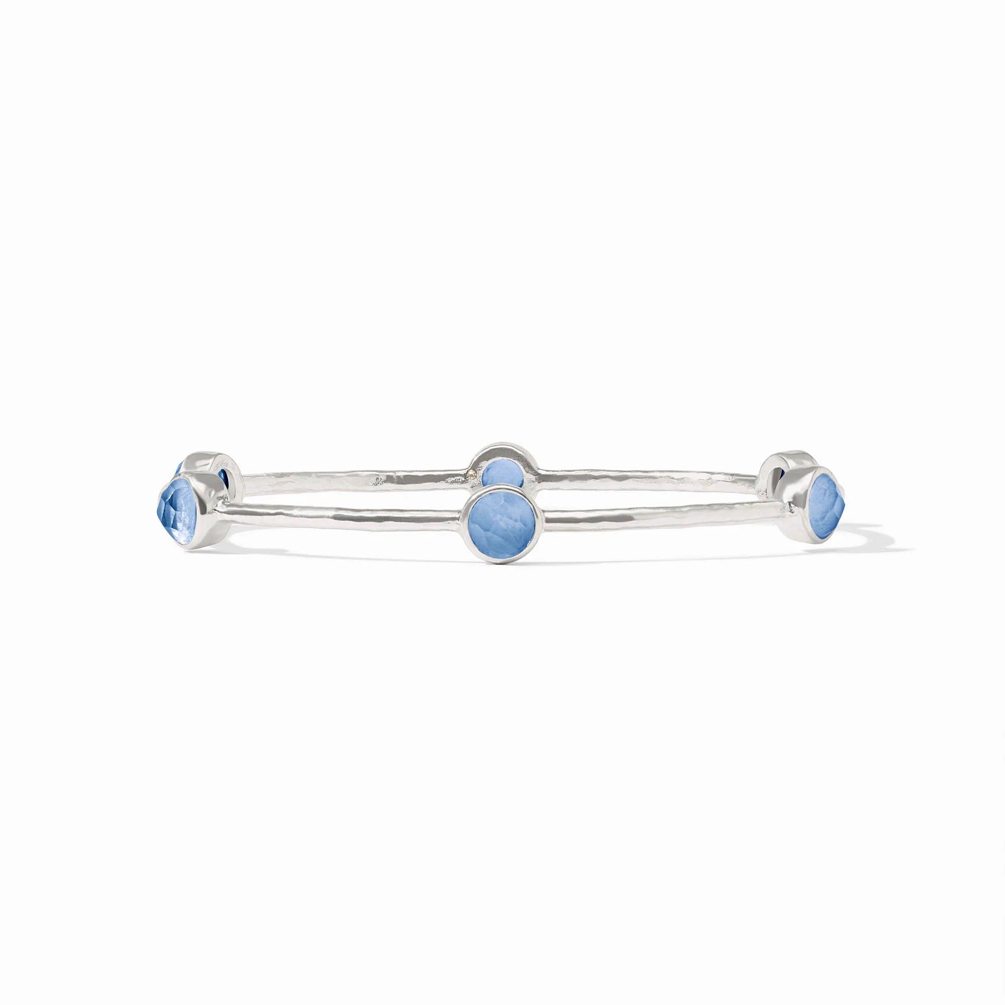Milano Luxe Bangle- Silver- Blue