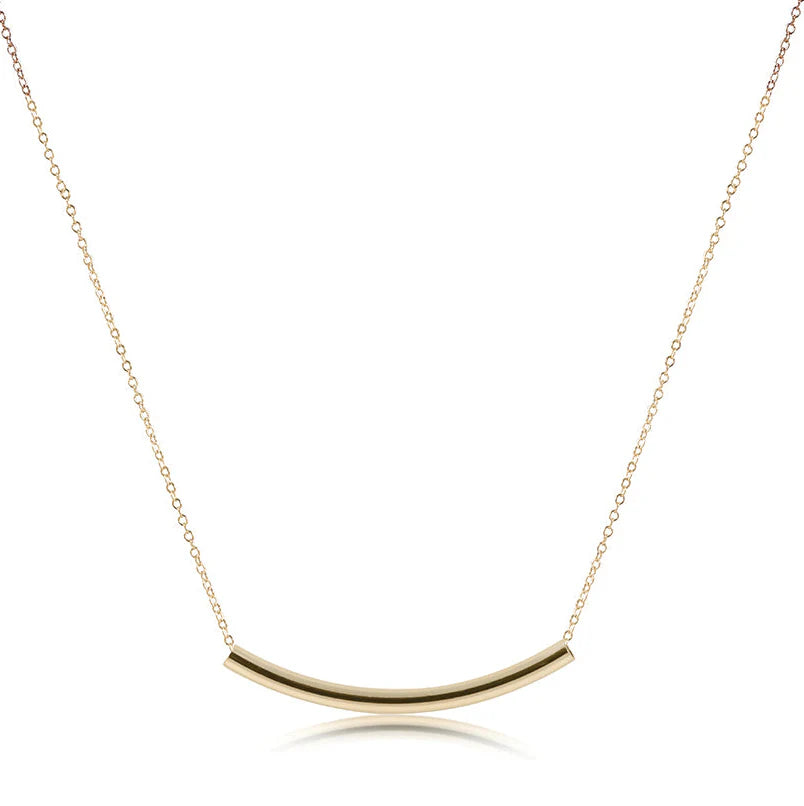 Gold Smooth Bliss Bar Necklace