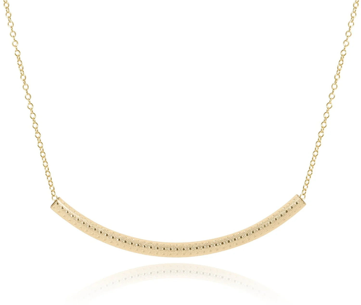 Gold Texture Bliss Bar Necklace