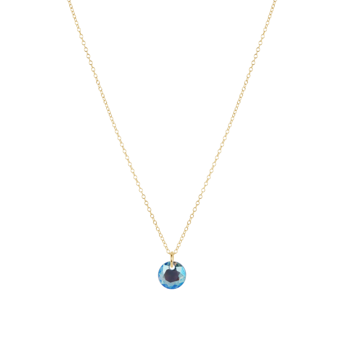 16" Necklace Gold - Reflection Small Charm - Mar