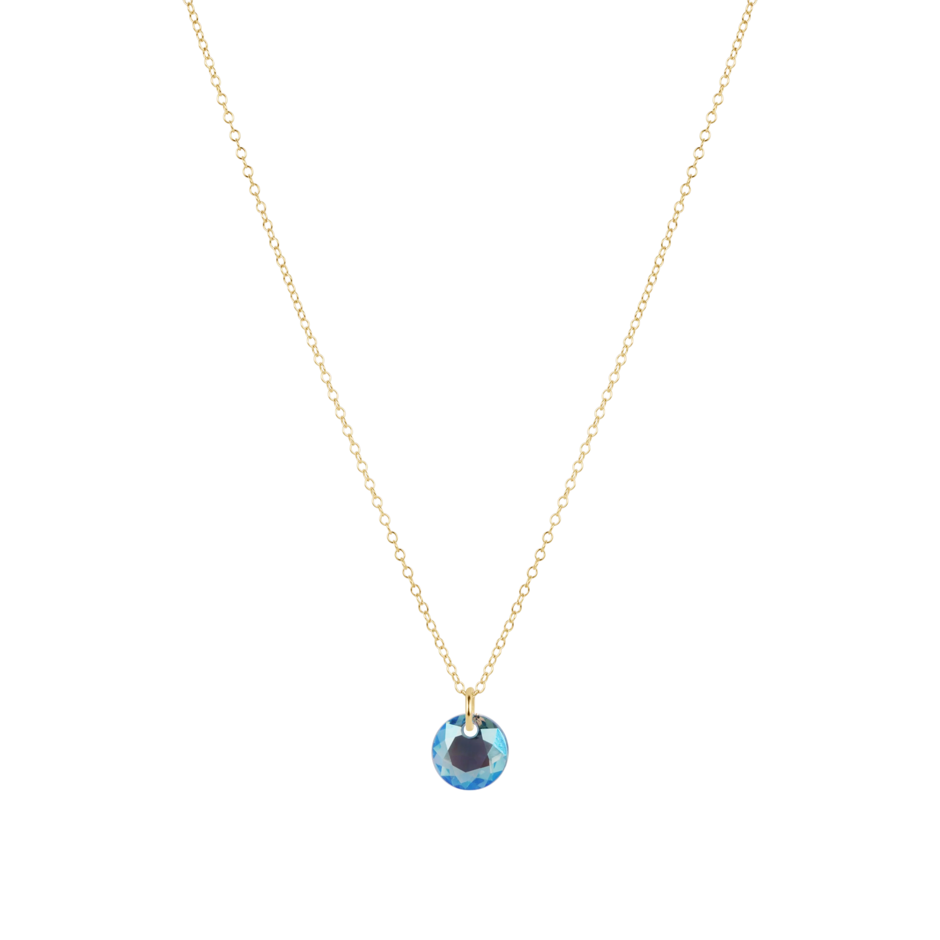 16" Necklace Gold - Reflection Small Charm - Mar