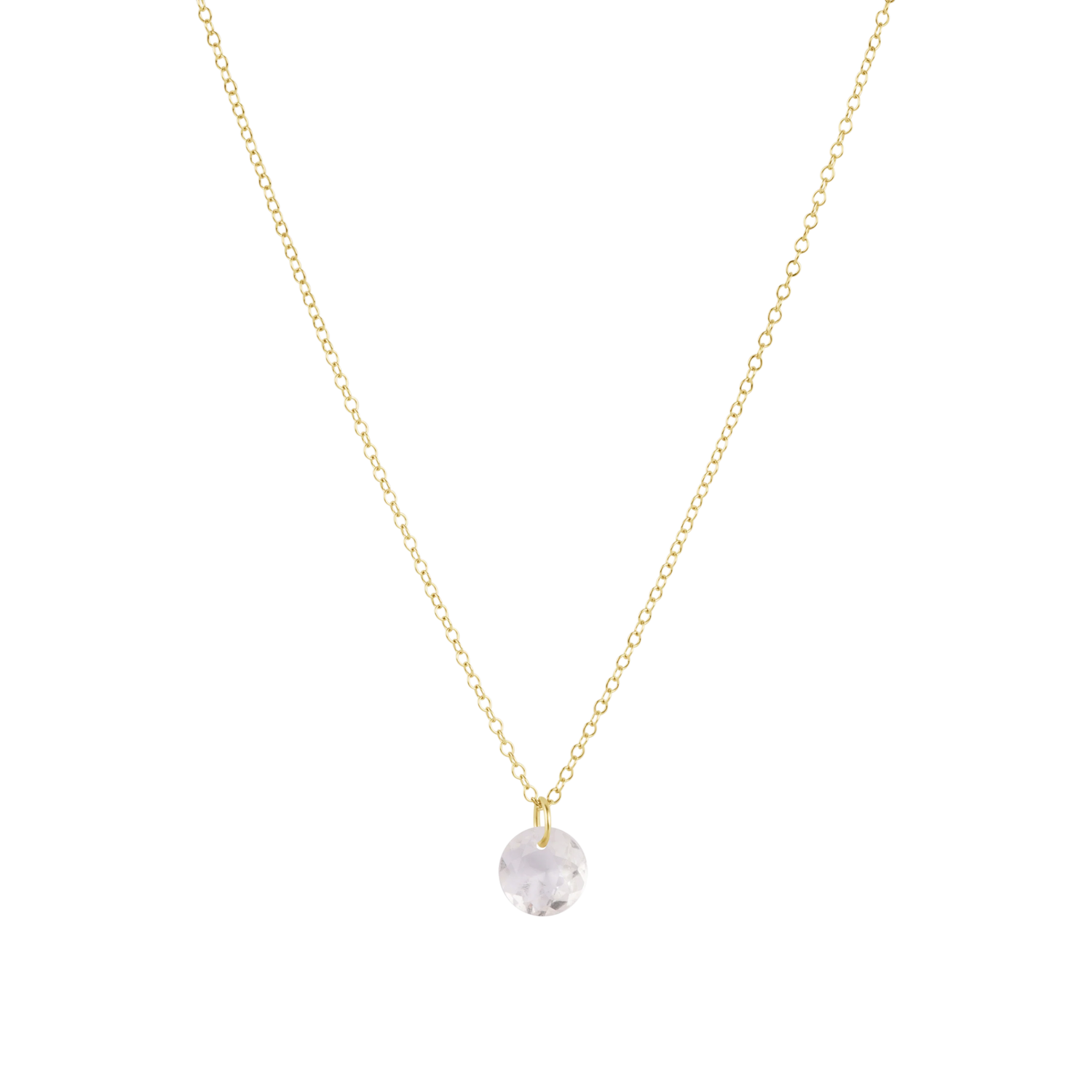 16" Necklace Gold - Reflection Small Charm - Apr