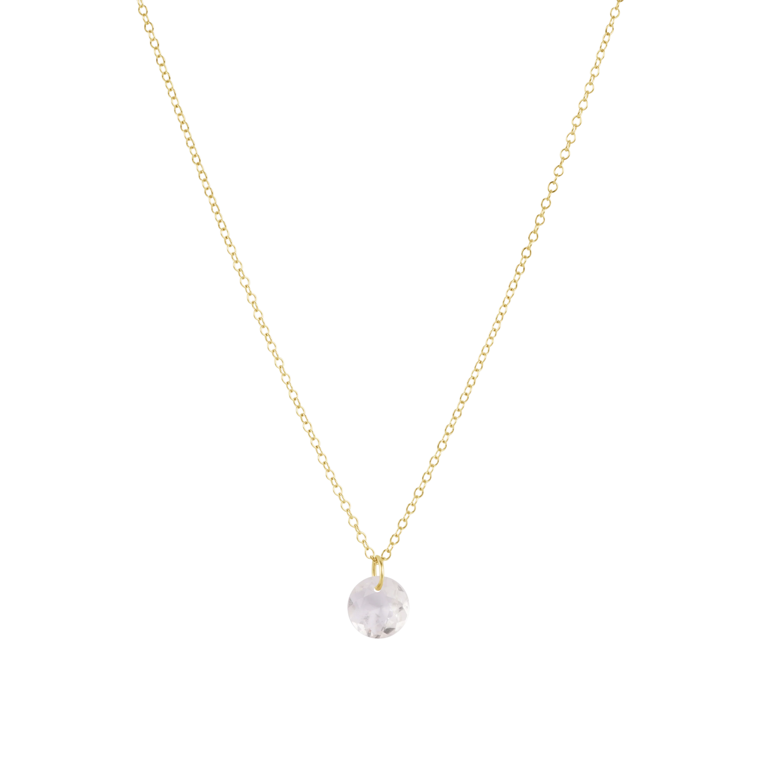 16" Necklace Gold - Reflection Small Charm - Apr