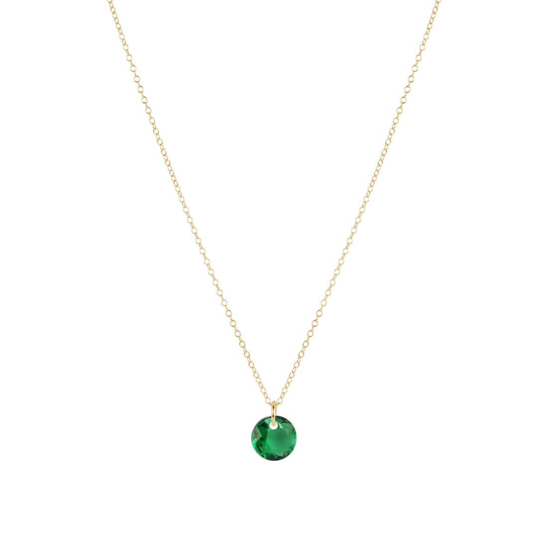16" Necklace Gold - Reflection Small Charm - May