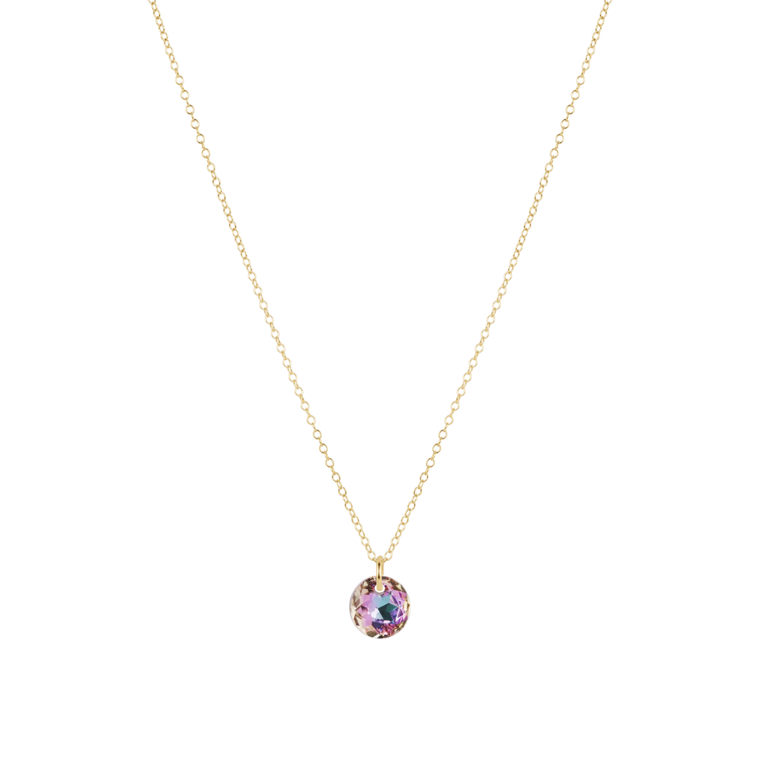 16" Necklace Gold - Reflection Small Charm - Jun