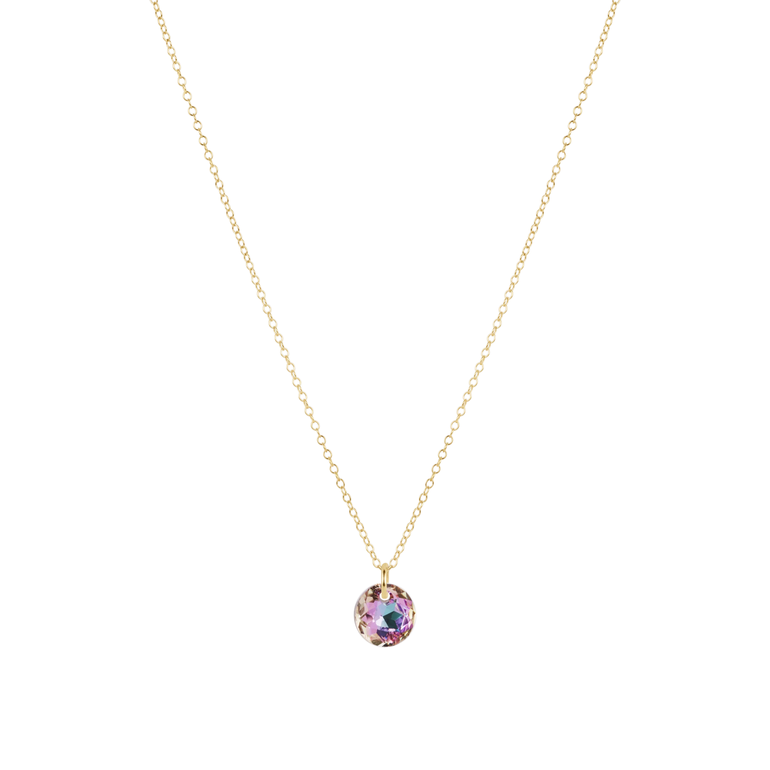 16" Necklace Gold - Reflection Small Charm - Jun