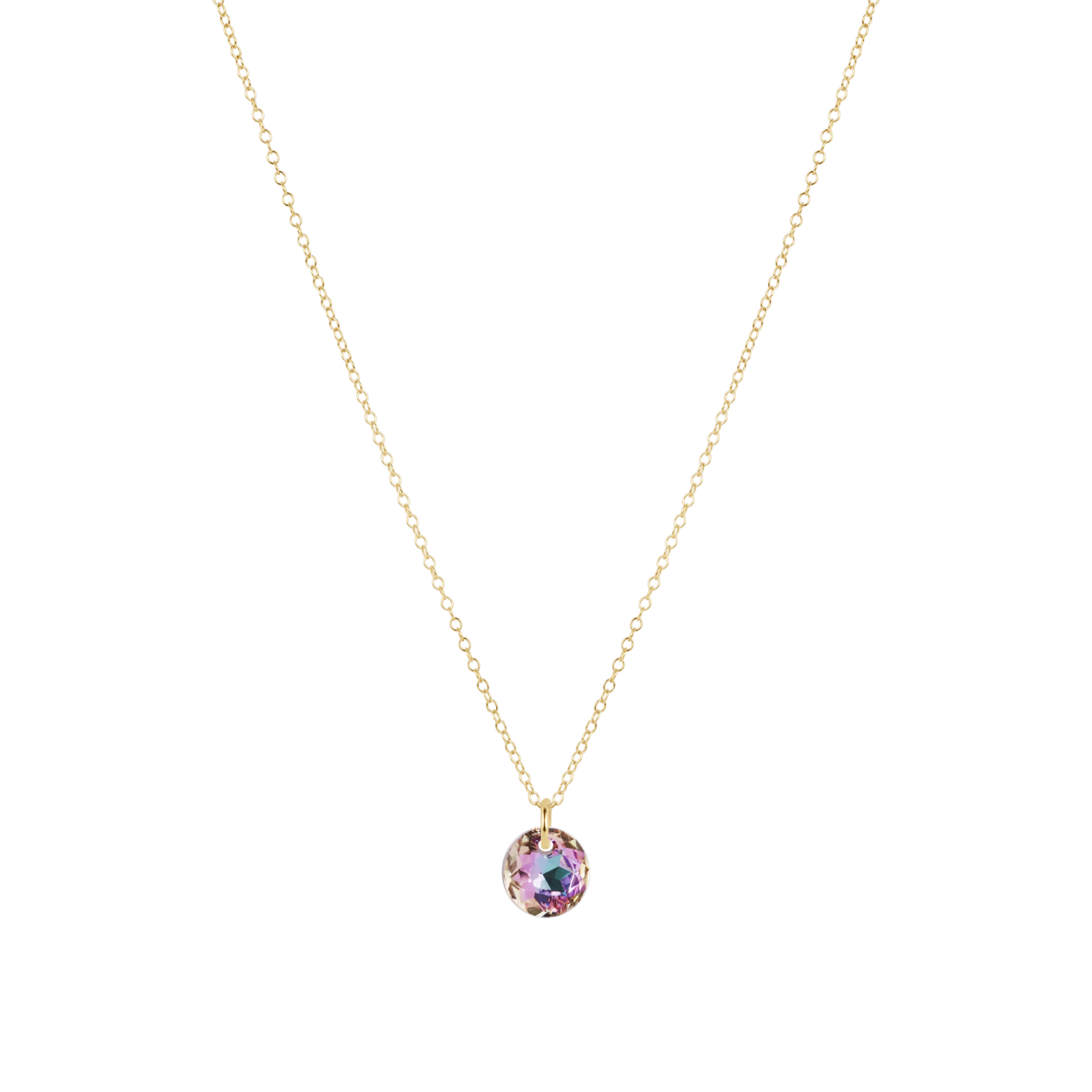 16" Necklace Gold - Reflection Small Charm - Jun
