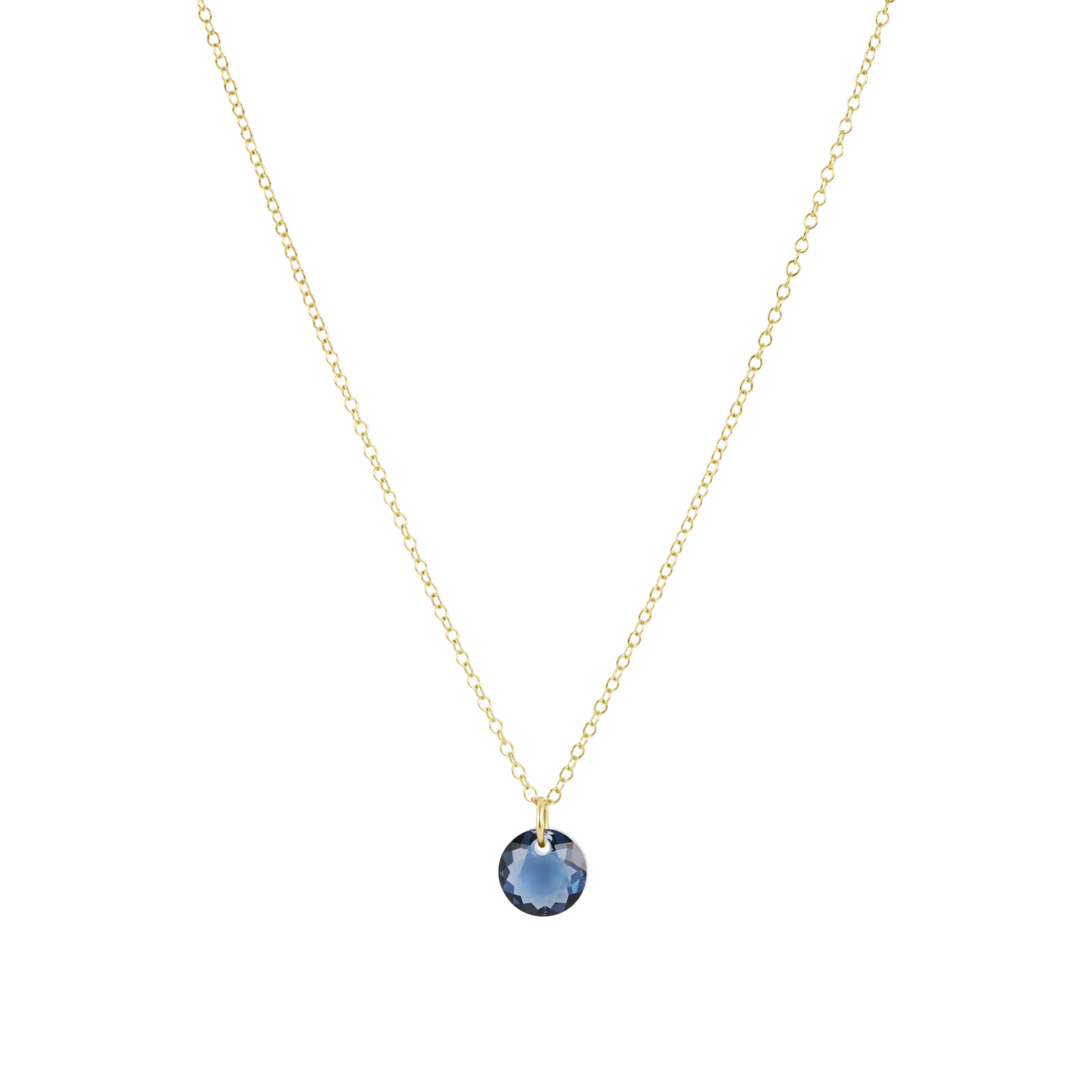 16" Necklace Gold - Reflection Small Charm - Sep