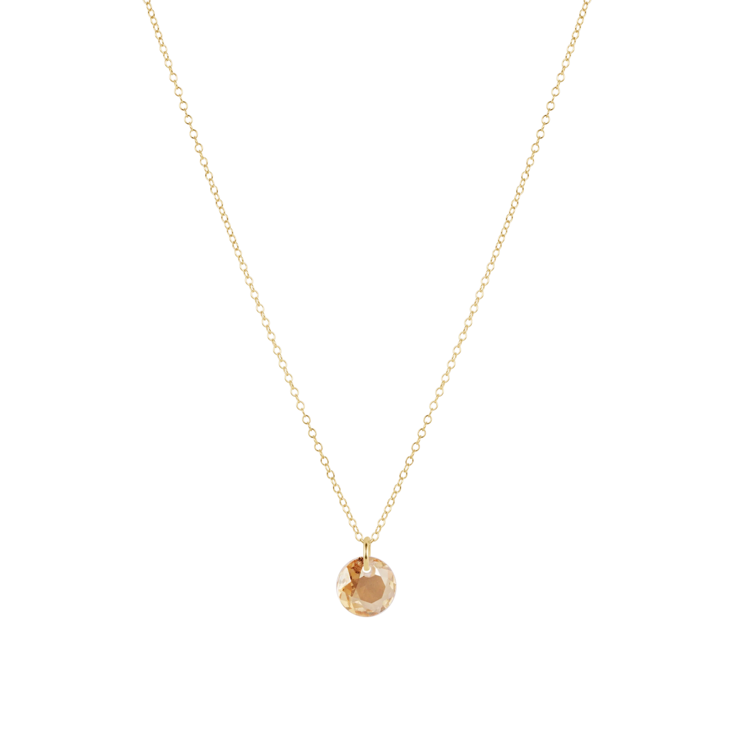 16" Necklace Gold - Reflection Small Charm - Nov