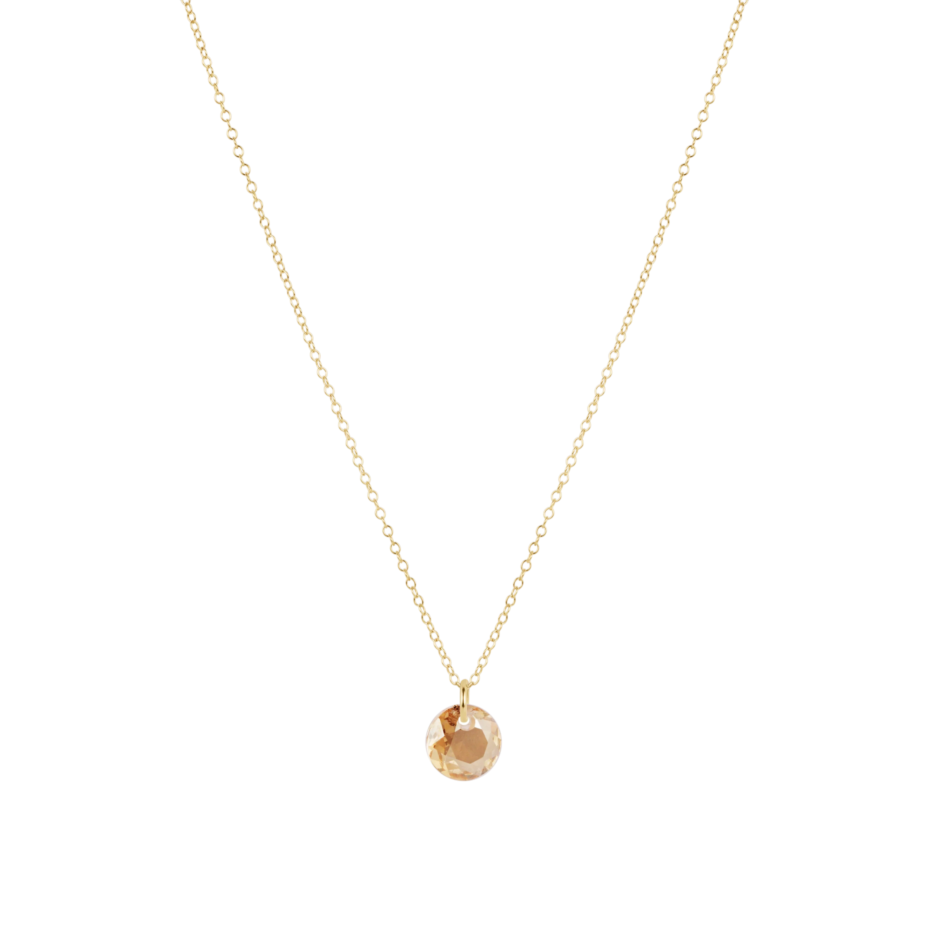 16" Necklace Gold - Reflection Small Charm - Nov