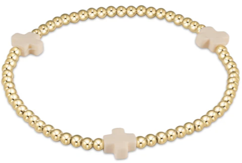 Signature Cross 3mm Off-White