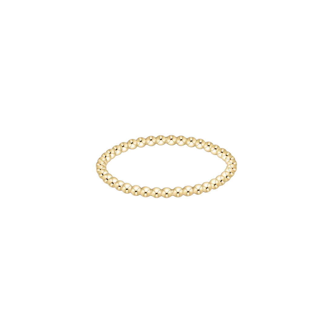 Gold 1.5mm Beaded Ring