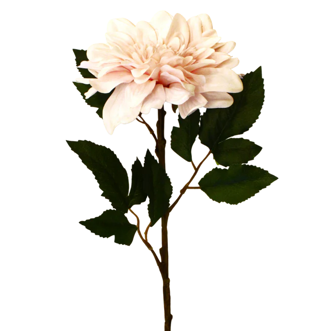 Lt Pink Dahlia Stem 12"
