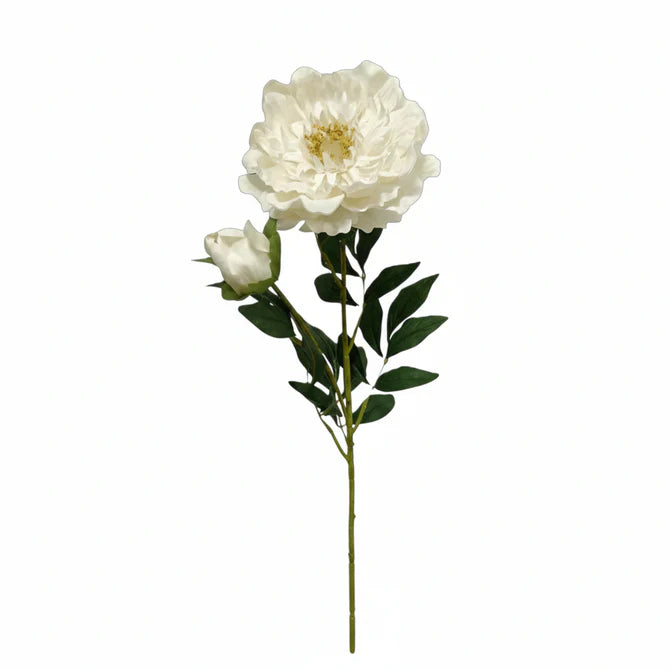 White Peony Stem 12"