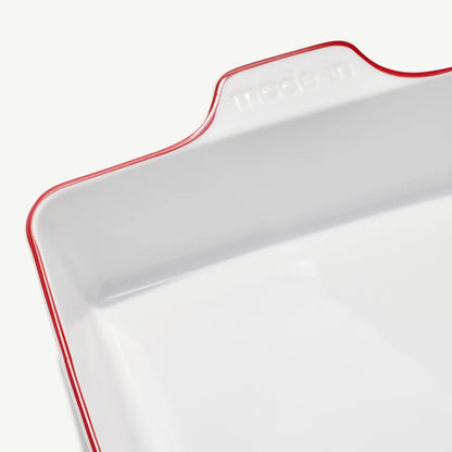 Rectangular Baking Dish-Red Rim