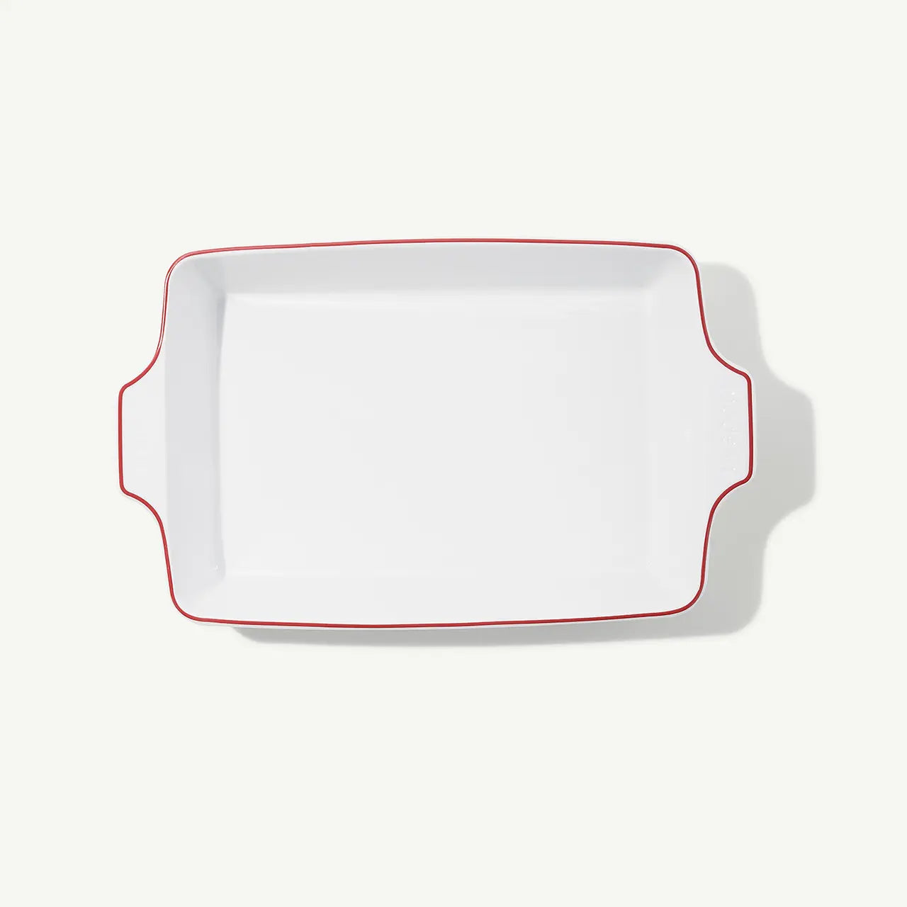 Rectangular Baking Dish-Red Rim