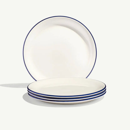 Salad Plate Set of 4-Navy Rim