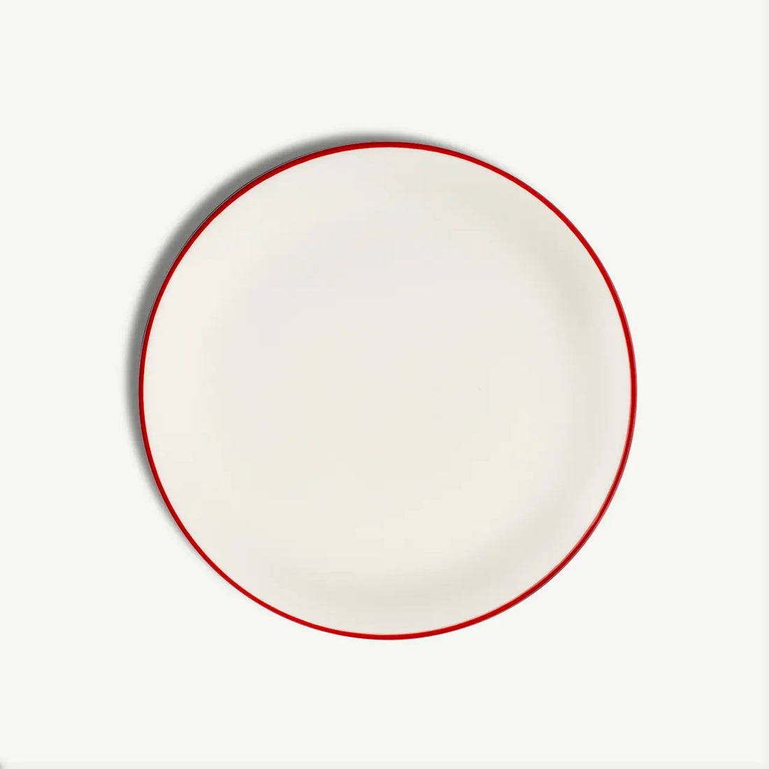 Salad Plate Set of 4-Red Rim