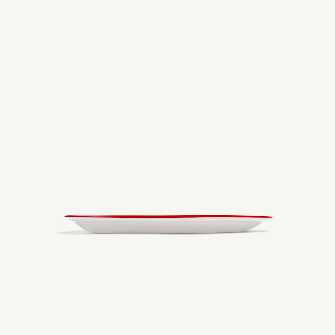 Salad Plate Set of 4-Red Rim