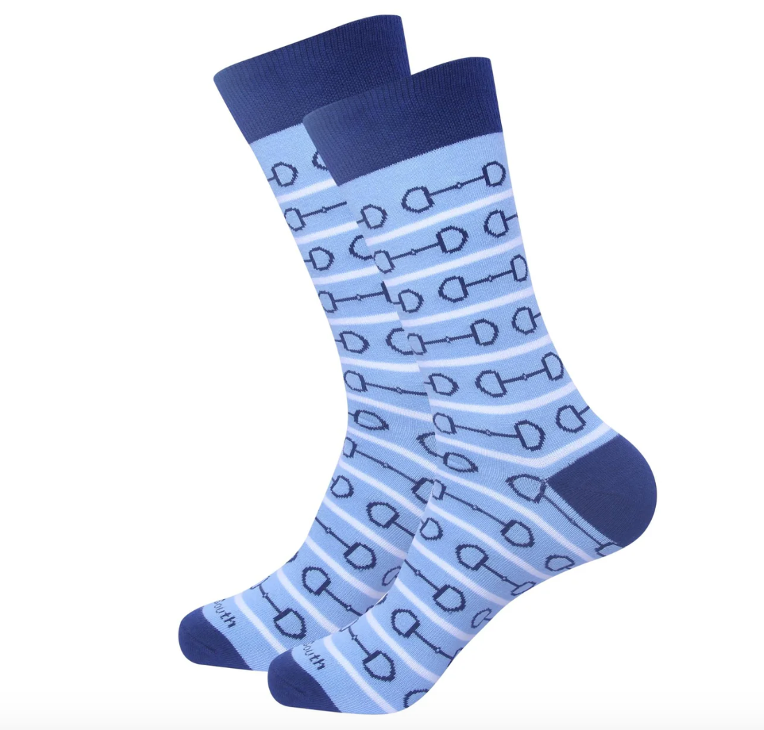 Blue Horse Bit Socks