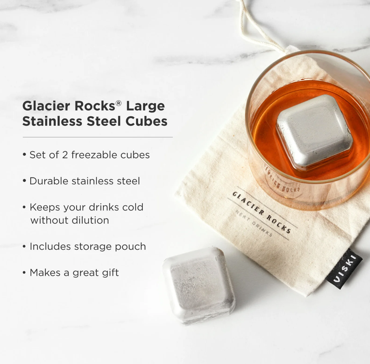 Stainless Steel Glacier Rocks
